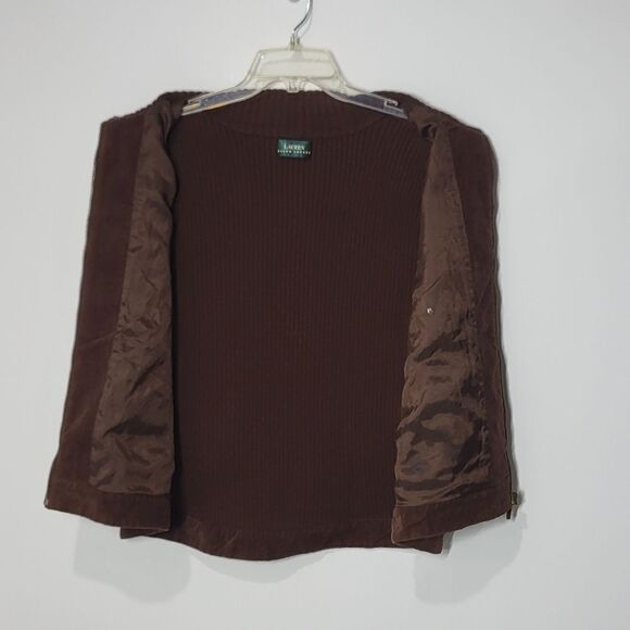 Plus Size Ralph Lauren (Lauren) Brown Corduroy Vest - Picture 7 of 11